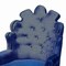 Baxton Studio Chloe Modern and Contemporary Navy Blue Velvet and Dark Brown Finished Wood 2-Piece Bar Stool Set 181-11008-Zoro - alternate 7